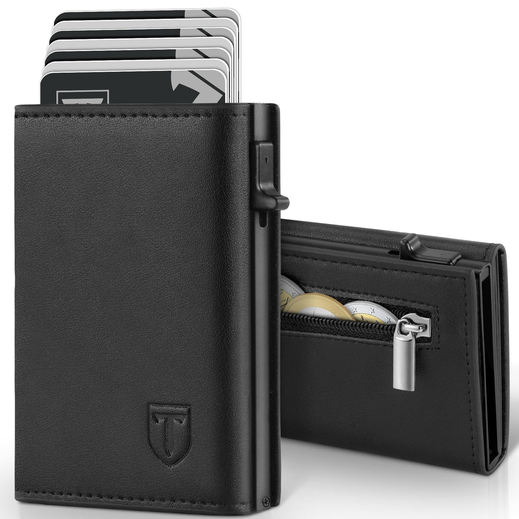 🌟 TENBST Geldbörse Herren, Slim Wallet Geldbeutel mit Münzfach & RFID Schutz 🌟