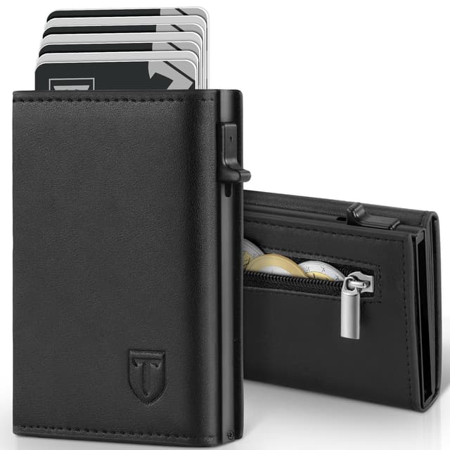 🌟 TENBST Geldbörse Herren, Slim Wallet Geldbeutel mit Münzfach & RFID Schutz 🌟