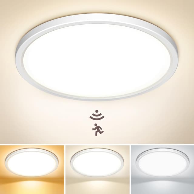 🌟Super Deal🌟 NIBSHOOM LED Deckenlampe mit Bewegungsmelder 18W IP44 Wasserfest