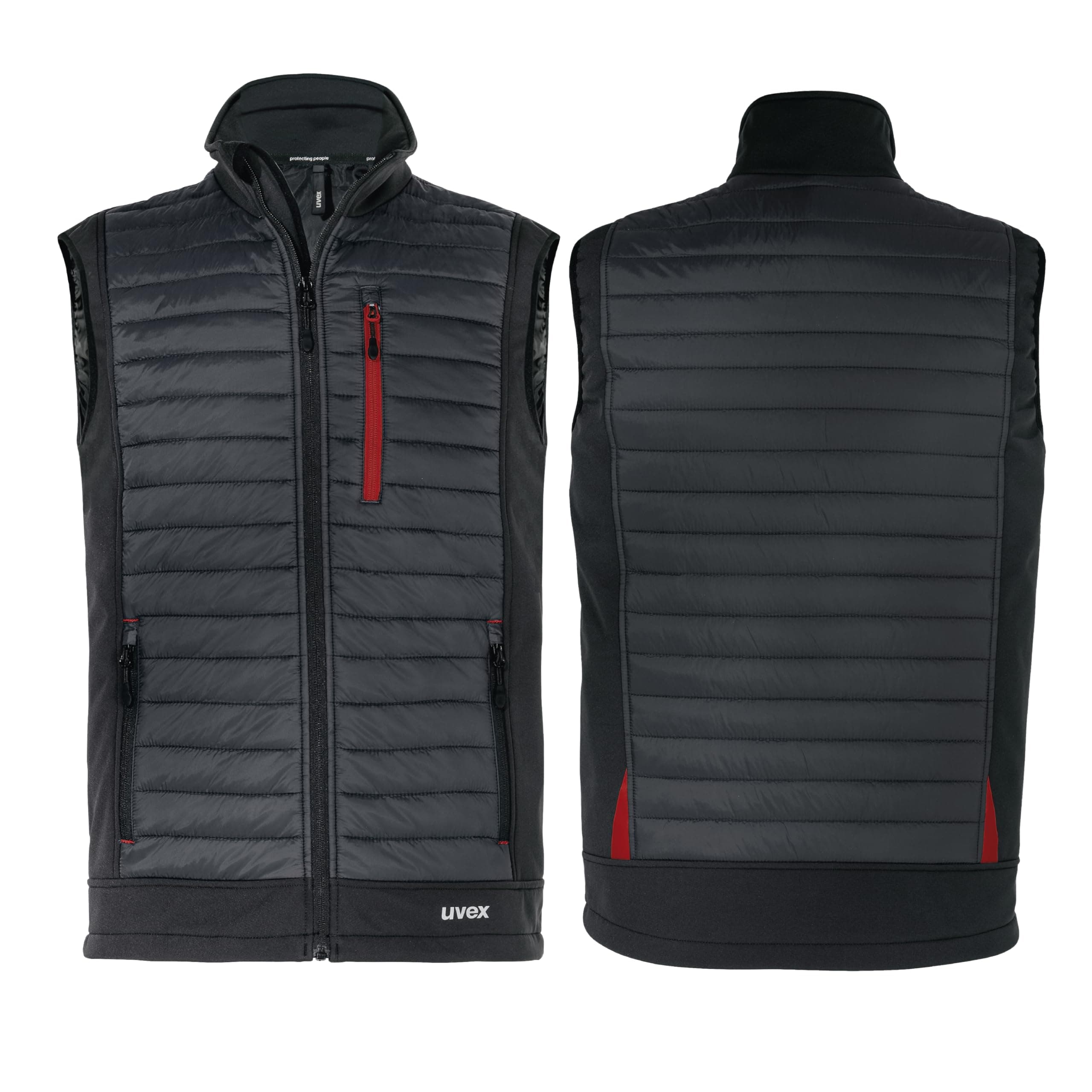 🔥 Super Deal: Uvex tune-up Herren Hybridweste 4XL Schwarz/Rot