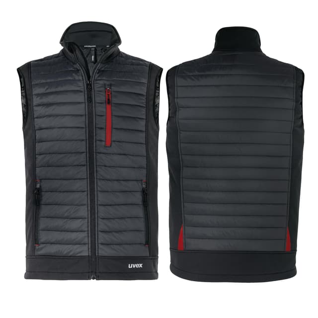 🔥 Super Deal: Uvex tune-up Herren Hybridweste 4XL Schwarz/Rot