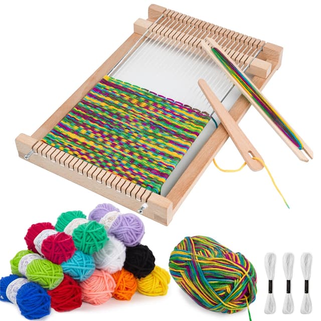 🌈 LYKTRIX Webrahmen Kinder, Holz Webstuhl Set 🌟