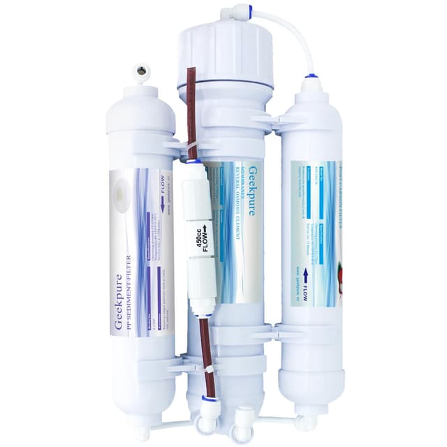 🐠🌊 Geekpure 3-Stufiges Tragbares Aquarium Arbeitsplatten Umkehrosmose Wasserfiltersystem-100GPD