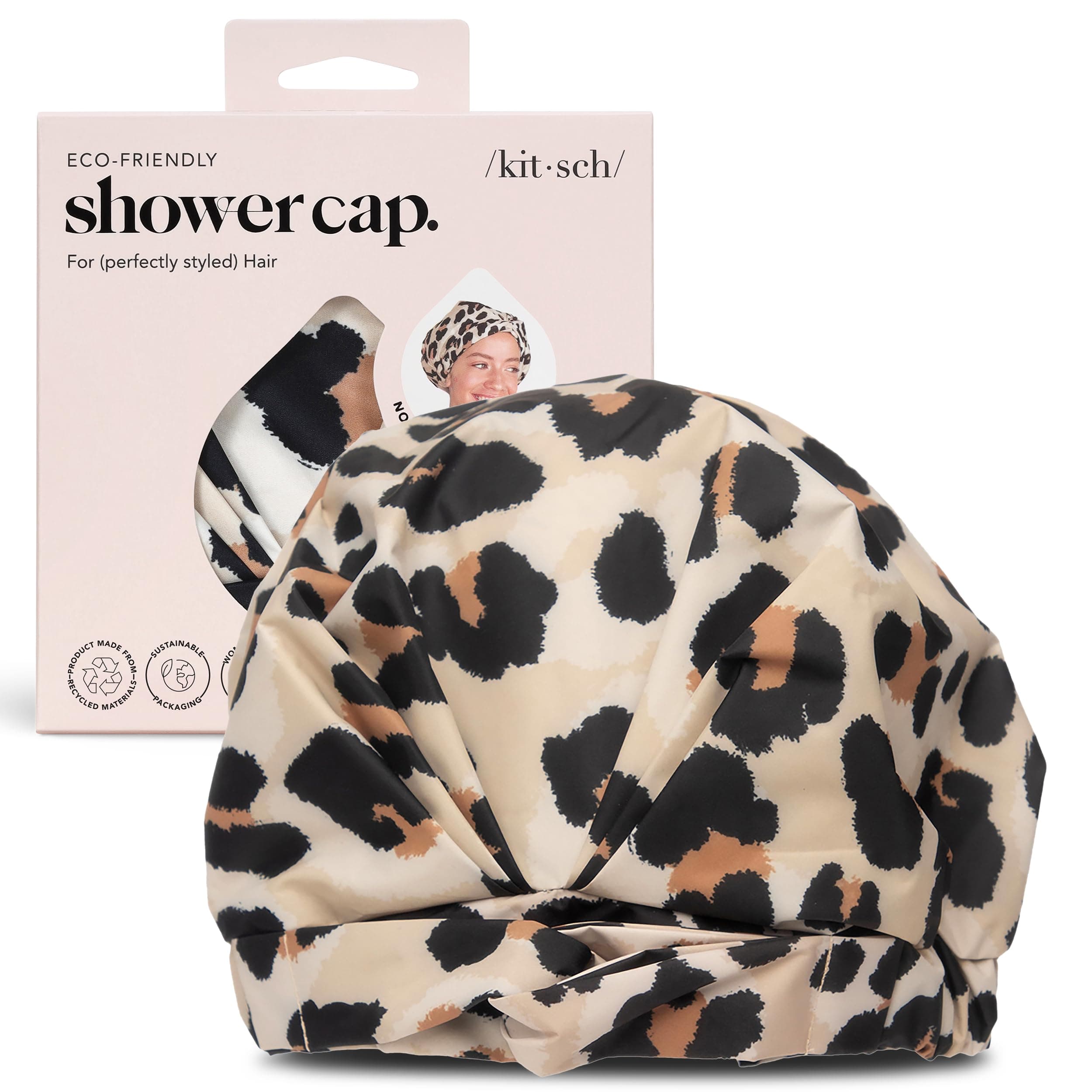Kitsch Luxus-Duschhaube für Frauen 🚿👑 - Leopard Design