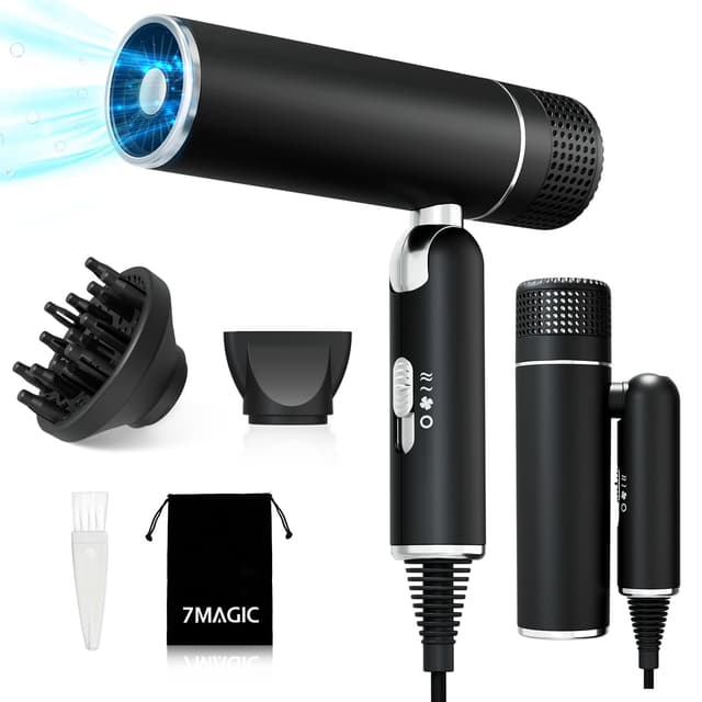 🌟 7MAGIC Fön Haartrockner Föhn mit Diffusor - 30% Schnellere Trocknung, 300 Mio. Ionen, 99% Haarsaugschutz
