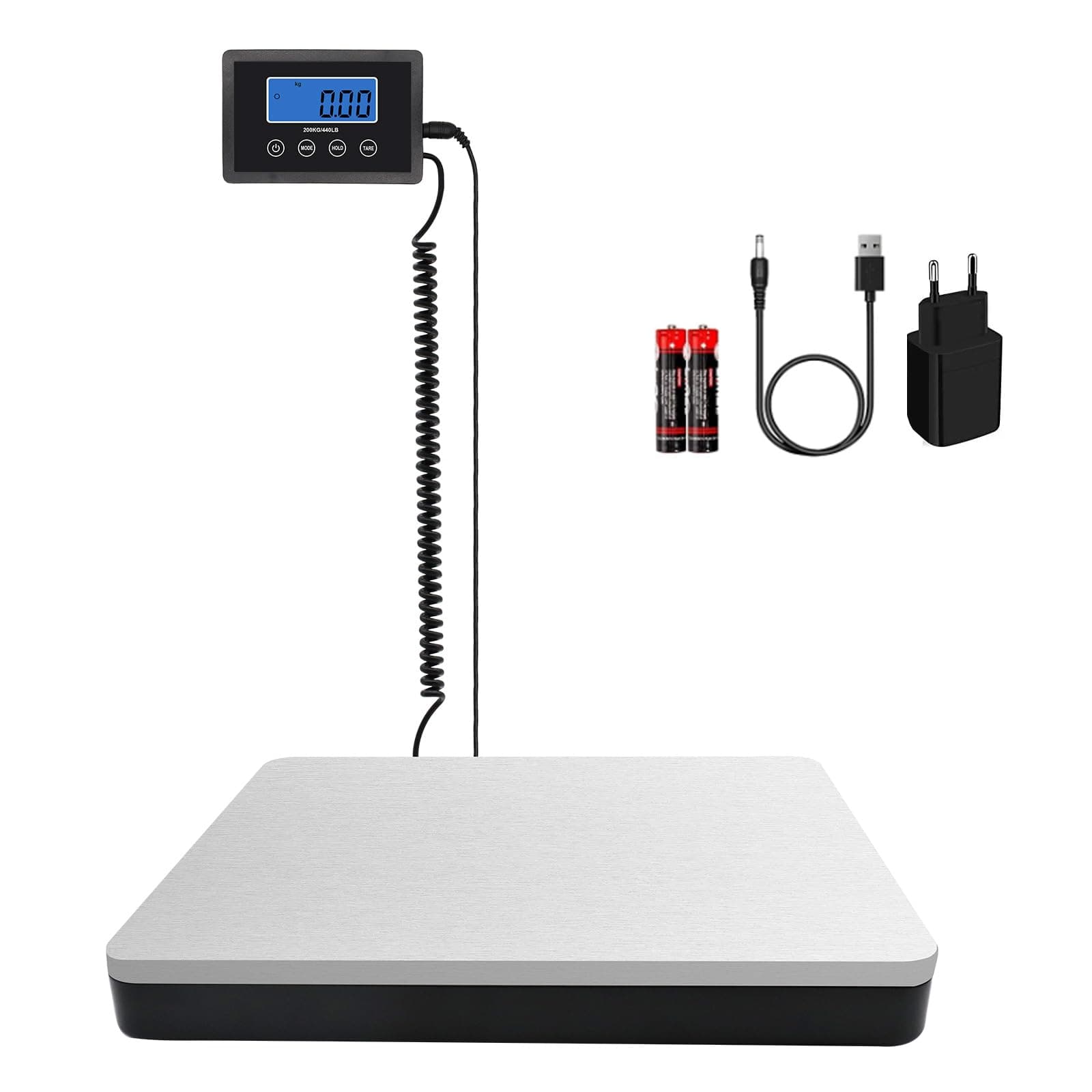 🌟 UNIWEIGH Paketwaage, 200kg/10g digitale Versandwaage mit Hold & Tara 🌟