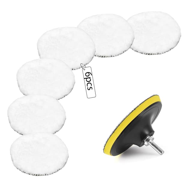 80mm Wolle Polierpads Set 🚗 8tlg Polieraufsatz Akkuschrauber 🧰