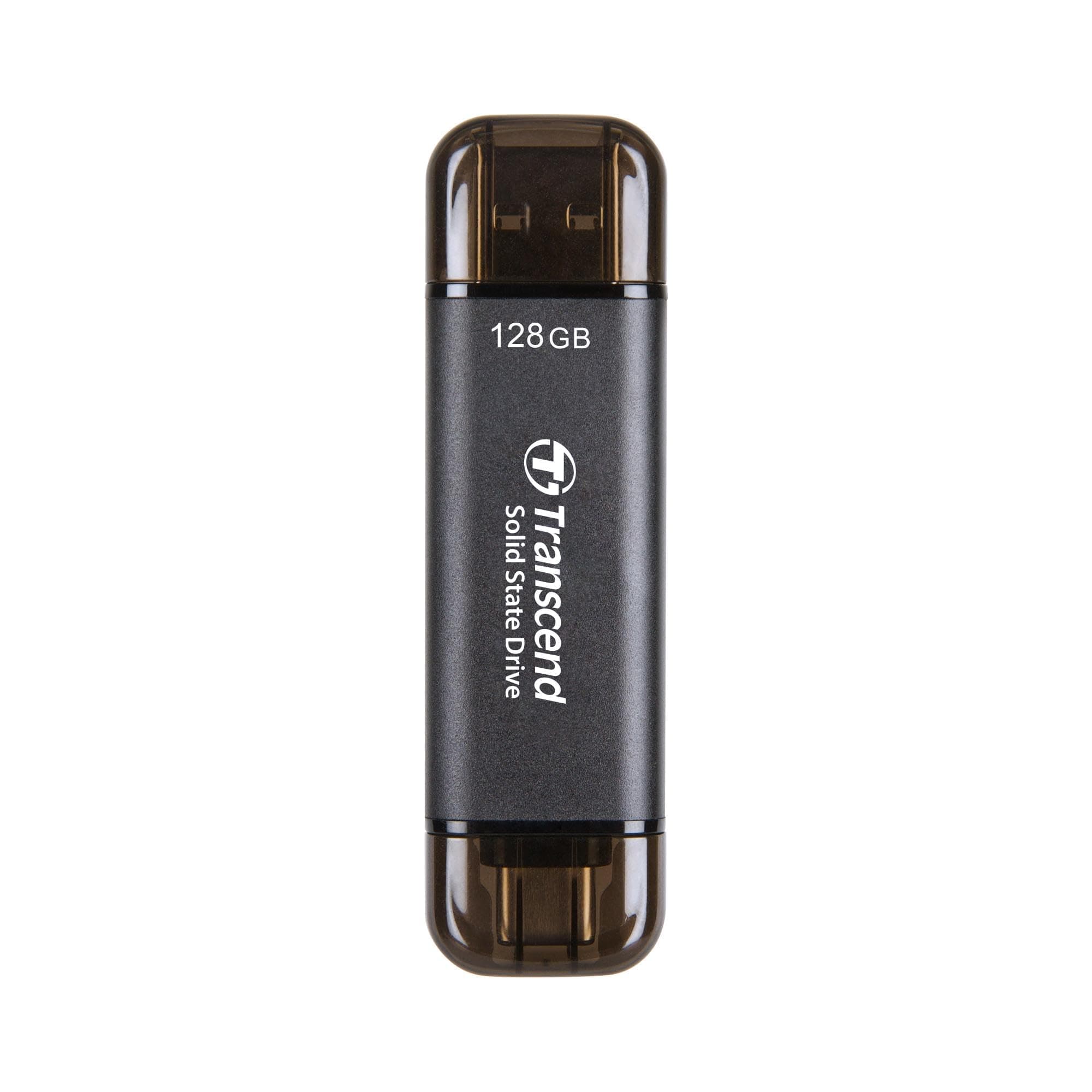 🚀 Deal: Transcend Portable SSD ESD310C 128GB Typ-A/Typ-C Kompatibel mit PS4/PS5 Schwarz - TS128GESD310C