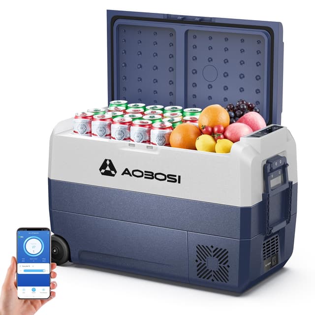 AAOBOSI Kompressor Kühlbox 50 L mit WiFi-APP-Steuerung 🌬️🚗