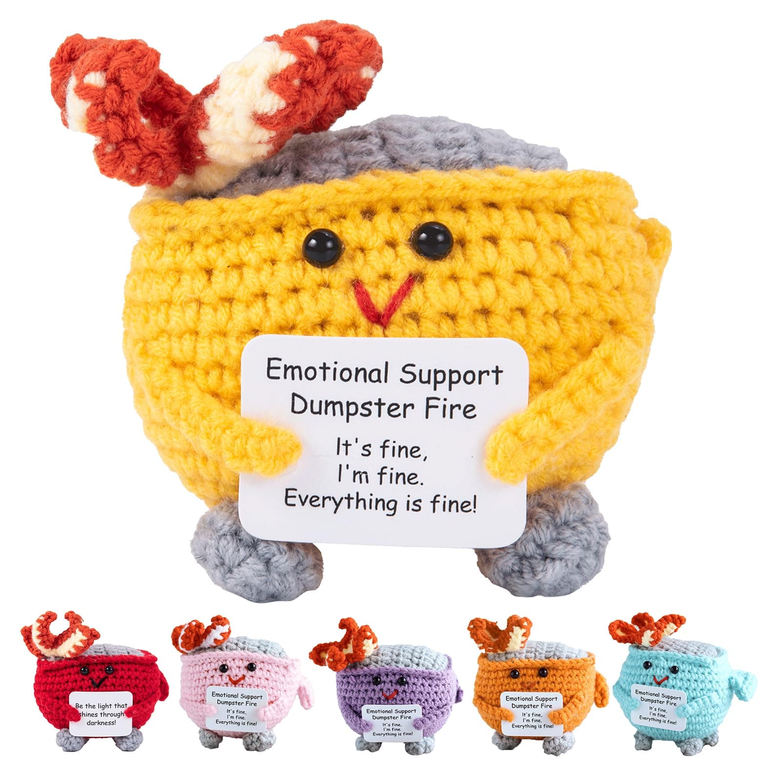 🌟 XBOCMY Entzückender Häkel-Müllcontainer - Emotionale Unterstützung Häkelpuppe