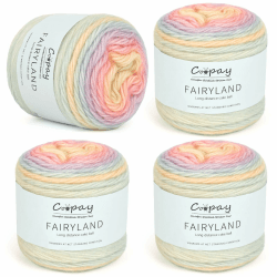 Coopay Farbverlaufsgarn, 400g (4x100g) Wolle zum Häkeln 🧶🌈