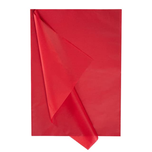 Decoupage Seidenpapier Rot Geschenkpapier - 50x70 cm - 20 Blatt Rot
