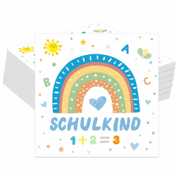 Servietten Einschulung 40 Stück Blau 🎉 Schulkind Deko & Kindergeburtstag
