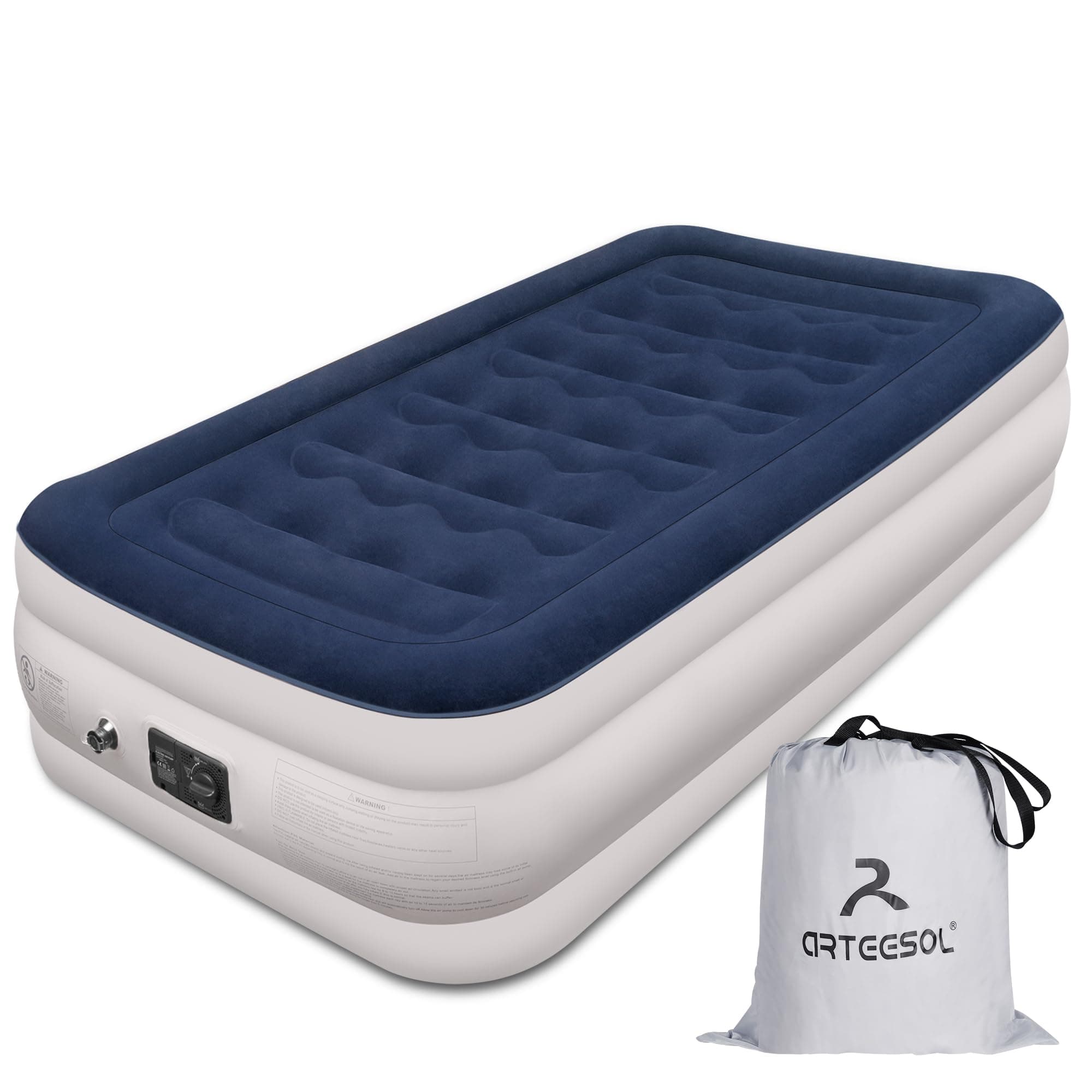 🌟 Blackace Arteesol Luftmatratze Gästebett Selbstaufblasend - Luftmatratze 1 Person Gästebett Doppel Aufblasbare Doppelmatratze mit Eingebauter Elektrischer Pumpe 🌟