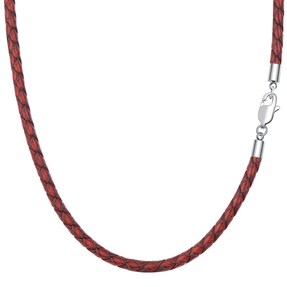 Viwind Lederkette Geflochten Vintage Leder Halskette 😍