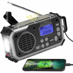 📻 Duronic SDAB1 Kurbelradio: Tragbares Solar Notfall DAB FM Radio mit LED Licht und Kurbel 🌞