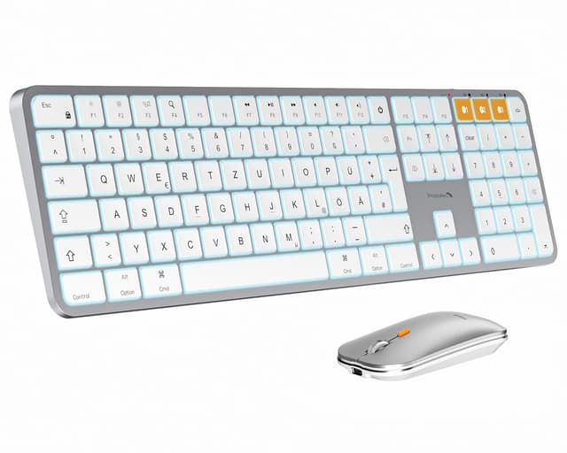 ProtoArc KM100-A Beleuchtet Tastatur Maus Set Kabellos für Mac 🌟