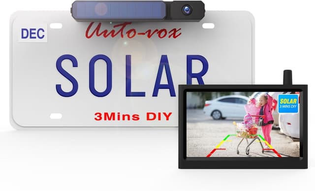 🚗💡 AUTO-VOX 5" Solar Rückfahrkamera Kabellos Set: 3 Min DIY Installation! 🌞🔧