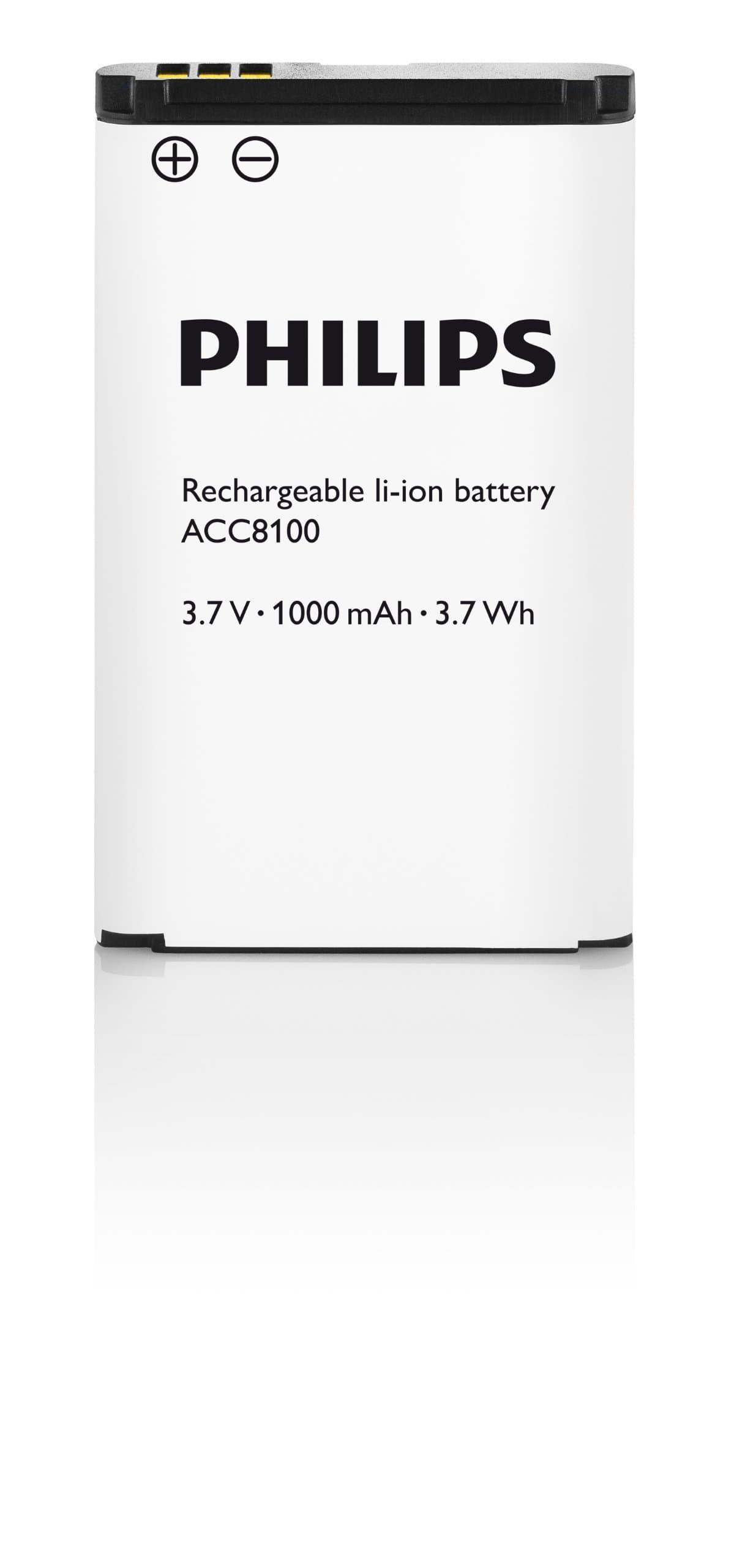 🔋🎙️ Philips ACC8100 Li-Ion Akku für Philips DPM8xxx, 7xxx, 6xxx, schwarz/weiß - Sonderangebot!