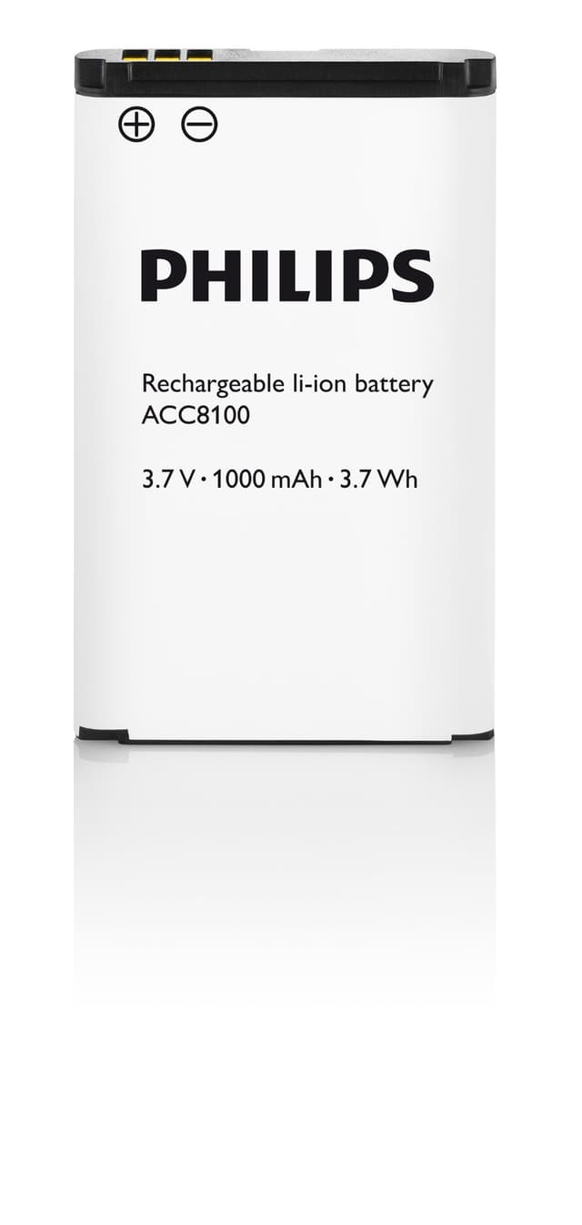 🔋🎙️ Philips ACC8100 Li-Ion Akku für Philips DPM8xxx, 7xxx, 6xxx, schwarz/weiß - Sonderangebot!