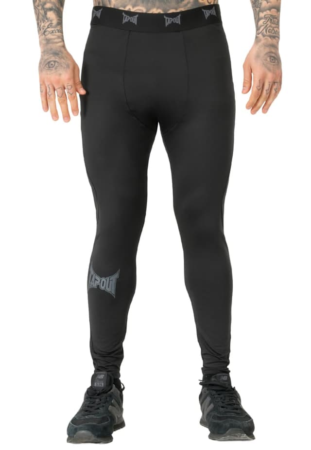 Angebot: Tapout Herren Training Legging Trainingshose 3XL Schwarz/Schwarz 🏋️‍♂️