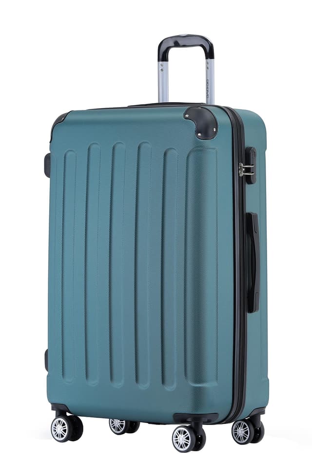 BEIBYE Hartschalen-Koffer Trolley Rollkoffer Reisekoffer Handgepäck 4 Rollen (M-L-XL-Set) (Dunkelgruen, XL) Dunkelgruen XL 🧳