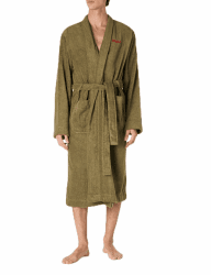 🎁 Reduzierter Preis! HUGO Herren Terry Dressing Gown S Open Green345