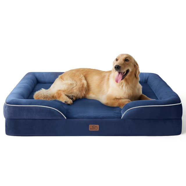 🐾 Hundebett für große Hunde - Orthopädisches Hundesofa in Navyblau 🐶