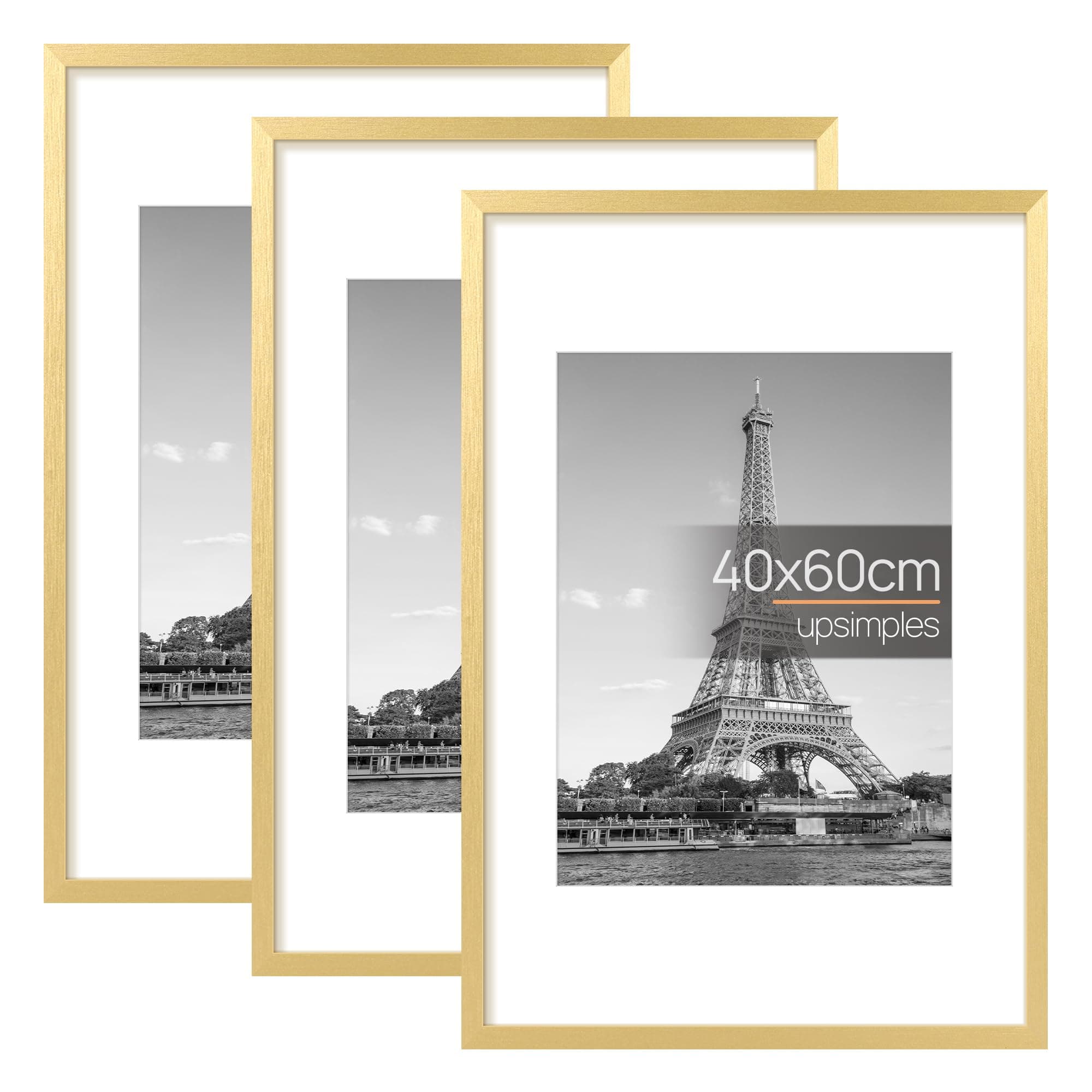 🖼️🌟 Upsimples 3er Pack Bilderrahmen 40x60 Gold Rahmen - Spezialangebot
