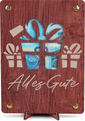 XL Geldgeschenkkarte aus Holz - Perfektes Geburtstagsgeschenk 🎁