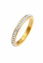 🌟 Elli Ring Damen Bandring mit Kristallen in 925 Sterling Silber 56 - Angebot!