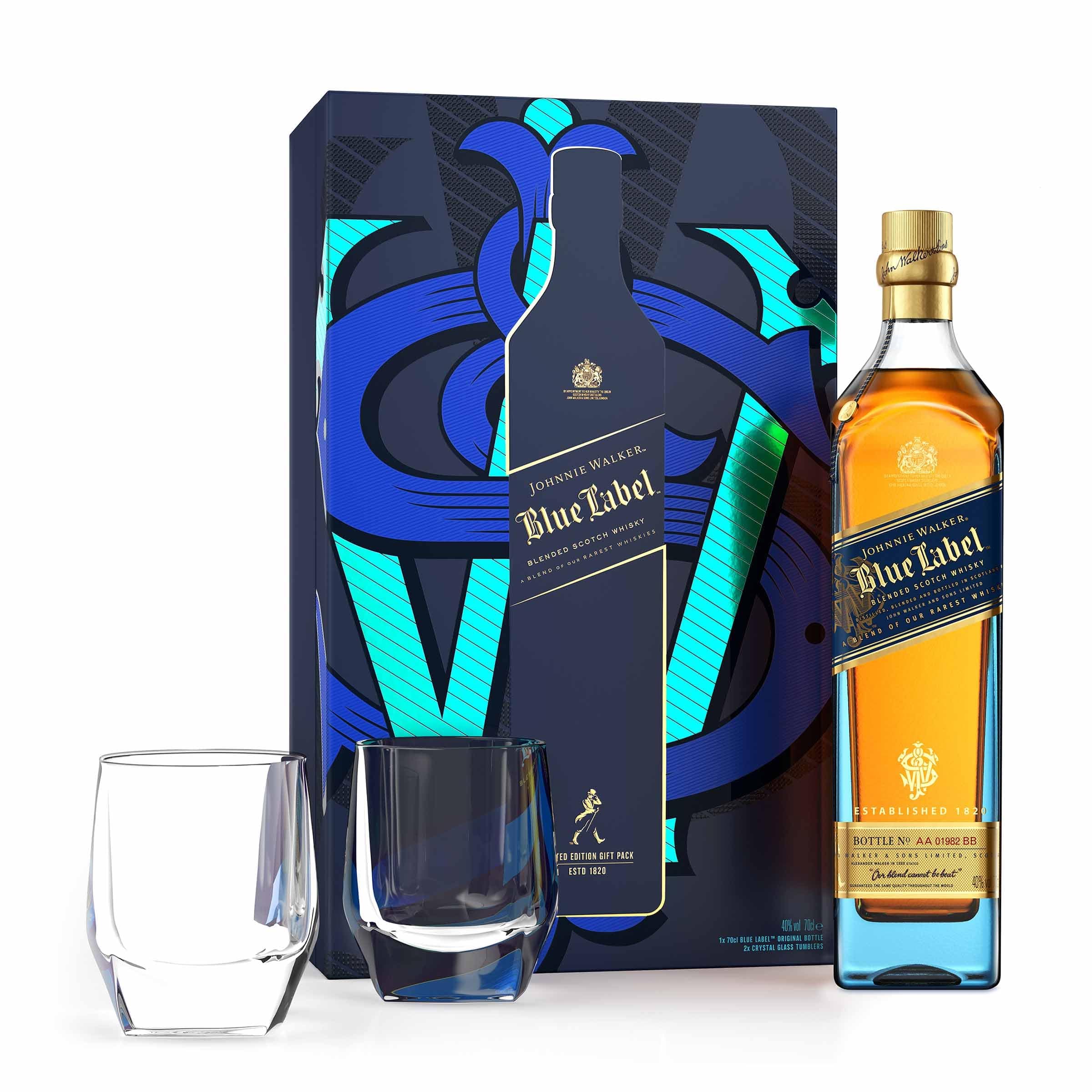 🥃🎁 Exklusives Angebot: Johnnie Walker Blue Label, Blended Scotch Whisky in Edler Geschenkbox