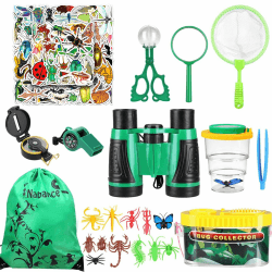 🔍🌲 Nabance Draussen Forscherset 23 Stk - Outdoor Exploration Spielzeug für Abenteurer 🦋🔭