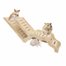 🐹 Hamster Kletterleiter Holz Kletterspielzeug 🌿 Hamstertunnel und Brücke Hütte Übungsplattform Dekorative Landschaftsgestaltung für Rennmäuse Mäuse und kleine Tiere