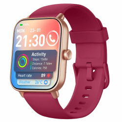 Smartwatch Damen mit Telefonfunktion,1.8" Uhren Damen mit Herzfrequenz SpO2 Stress Schlafmonitor,Alexa Integriert Watch,110 Sportmodi Fitness Tracker,IP68 Wasserdichte Sport Armbanduhr für Android iOS Rot 🌟📱⌚️