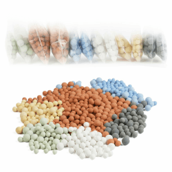 Vicloon Mineralkugeln, 12 Packungen Duschkopf, Filtersteine - 6 Farben
