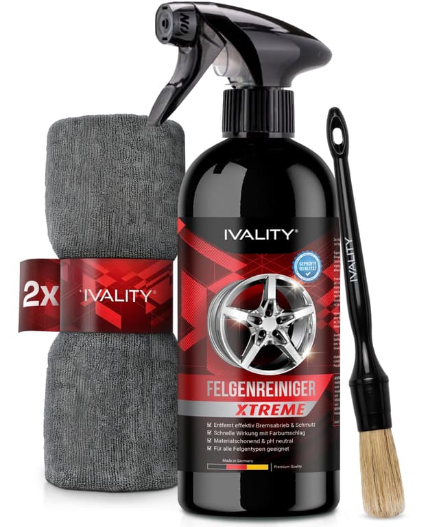 Ivality® Premium Felgenreiniger Set 🚗✨ - Mit Wirkindikator & schonend