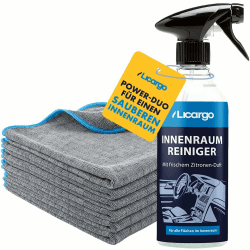 🚗 LICARGO® Auto Innenraum Reiniger Set 🌟 6x Premium Microfasertücher & Innenraumreiniger (500ml)