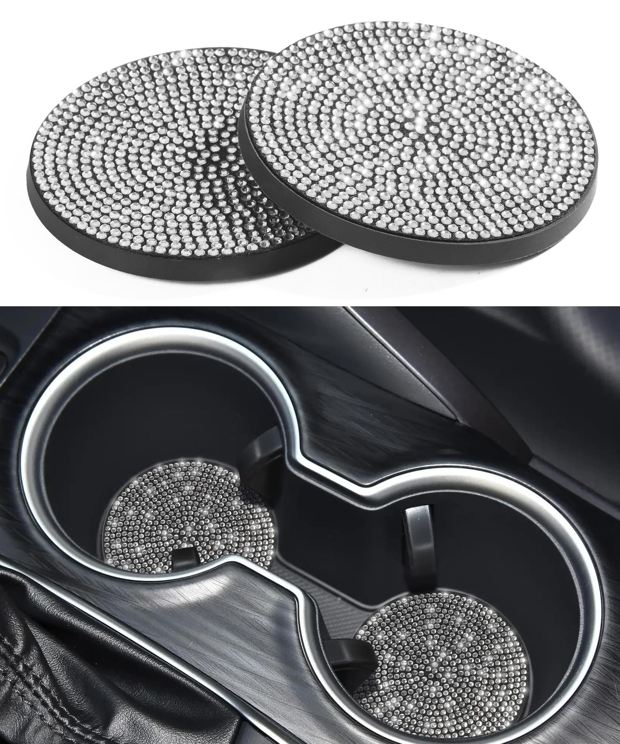 🚗🌟 Flaconi 2PCS Auto Untersetzer - Auto Zubehör Innenraum Frauen