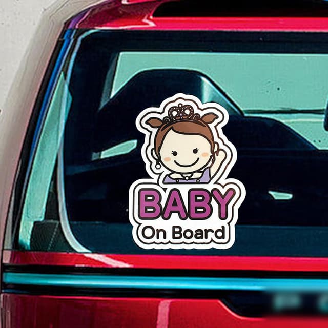 👶🚗👑 Kleines Prinzessin Baby an Bord Autoaufkleber