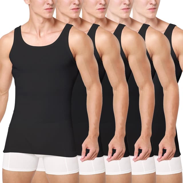 Herren Unterhemd 3/5er Pack Tank Top aus Baumwolle XXL Schwarz Weiss Mehrfarbig 🌟