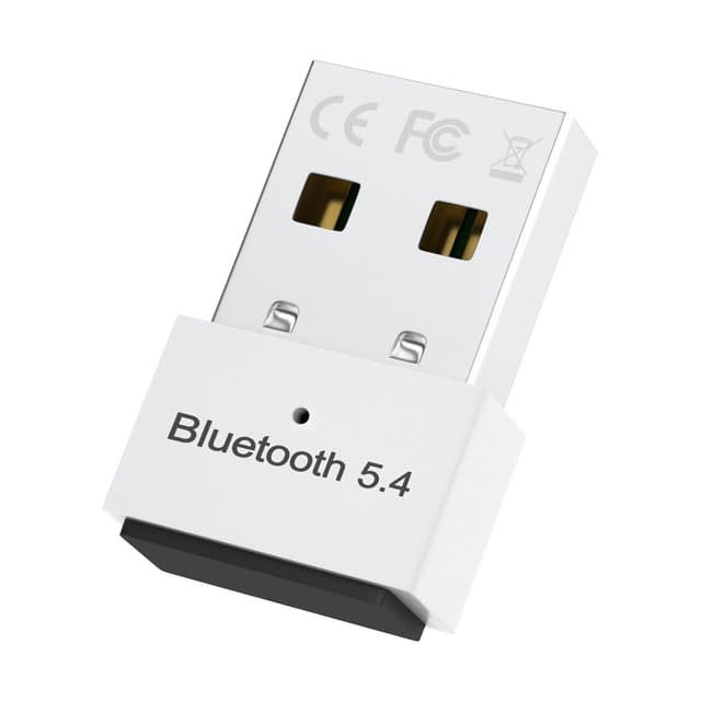 Confitik Bluetooth Adapter PC - USB Bluetooth 5.4 Dongle - Bluetooth Stick, Weiß ⚡💻📶🎧◼️