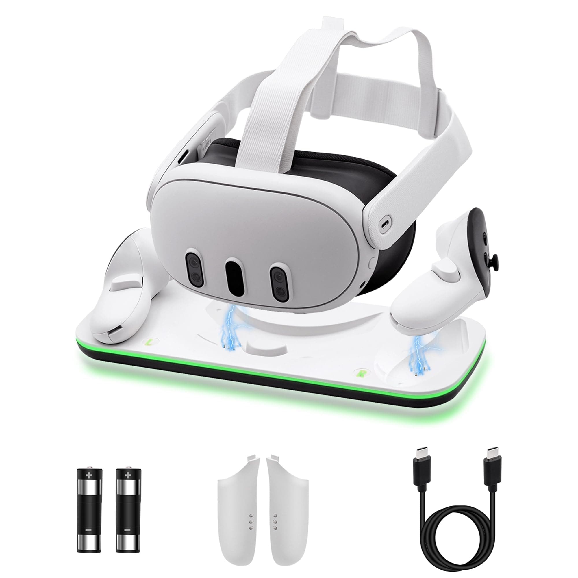 🎮 Mcbazel Controller Ladestation für Quest 3 - VR Ladestation mit LED-Licht