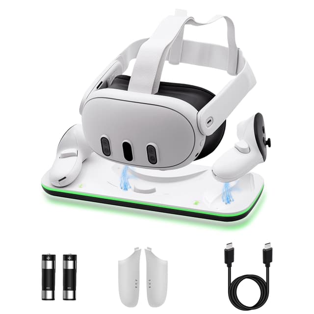 🎮 Mcbazel Controller Ladestation für Quest 3 - VR Ladestation mit LED-Licht