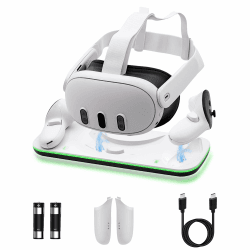 🎮 Mcbazel Controller Ladestation für Quest 3 - VR Ladestation mit LED-Licht