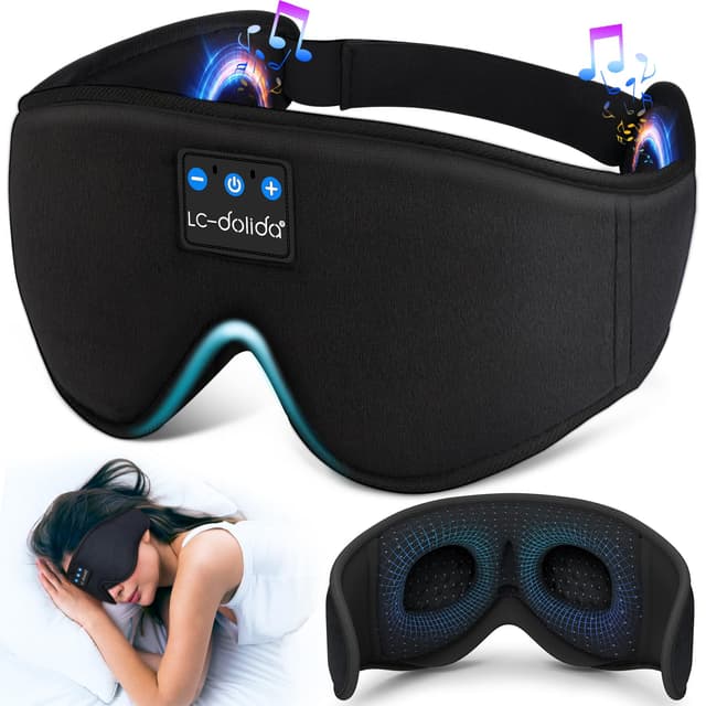 🌙 LC-dolida Schlafmaske mit Bluetooth-Kopfhörer V5.4 🎧