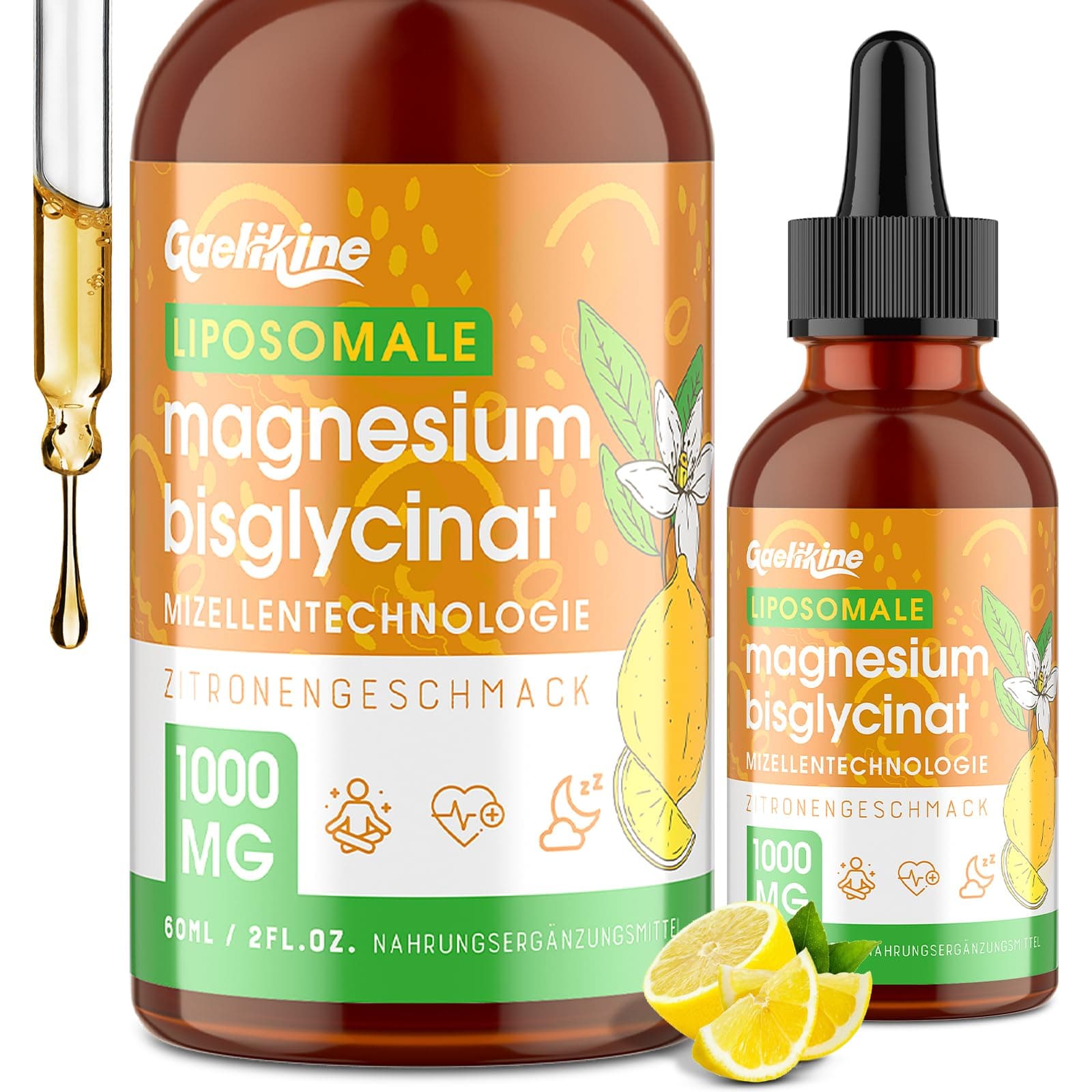 Magnesium-Bisglycinat-Tropfen 1000 mg – 140 mg elementares Magnesium pro Portion 🌿💧