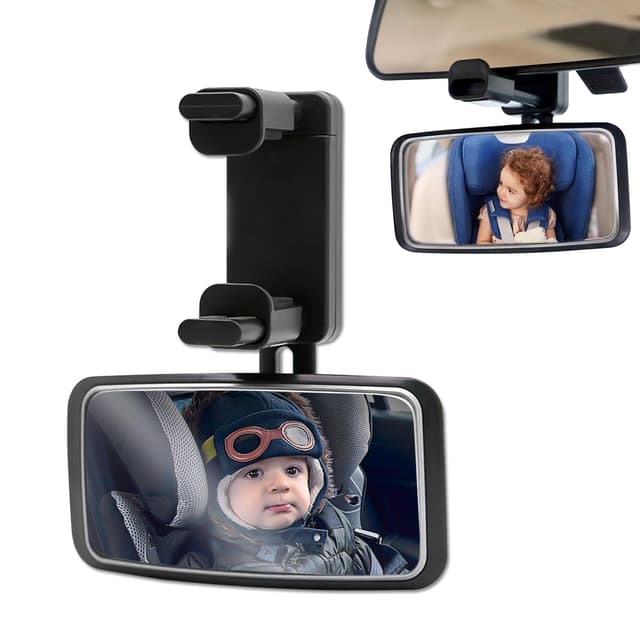🚗 Rücksitzspiegel für Babys - 360°Schwenkbar und Bruchsicher 🚼