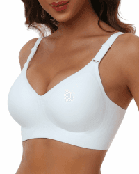 🌟 HORISUN Bequemer Nahtloser BH mit Vollständiger Abdeckung für Damen XXL Weiß 🌸