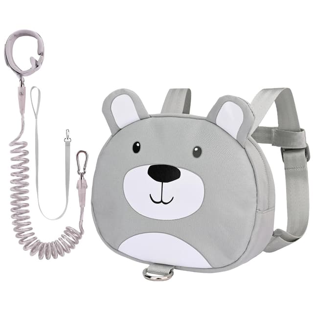 🐻 Bebamour Tier-Kleinkind-Rucksack mit Sicherheitszügeln und Mini-Tasche